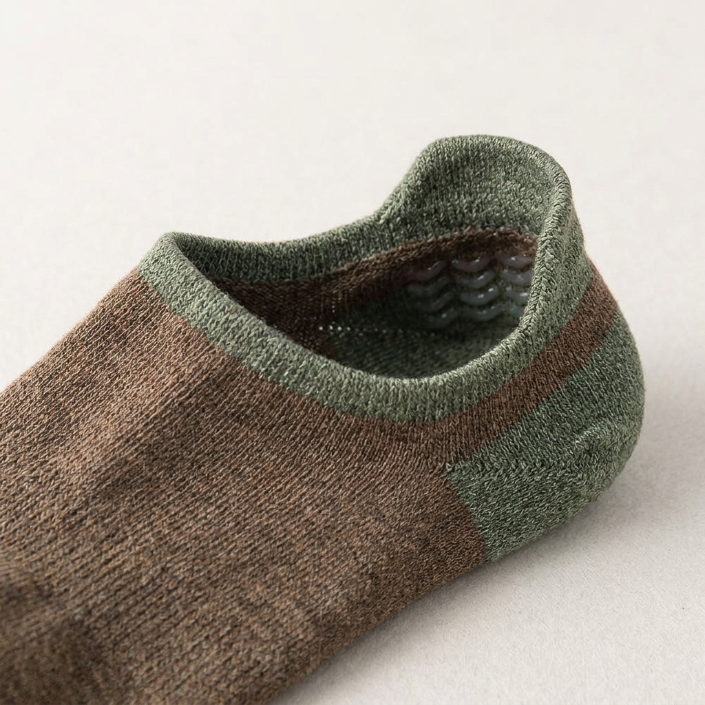Cocoa Sage Heel Tab pattern closeup