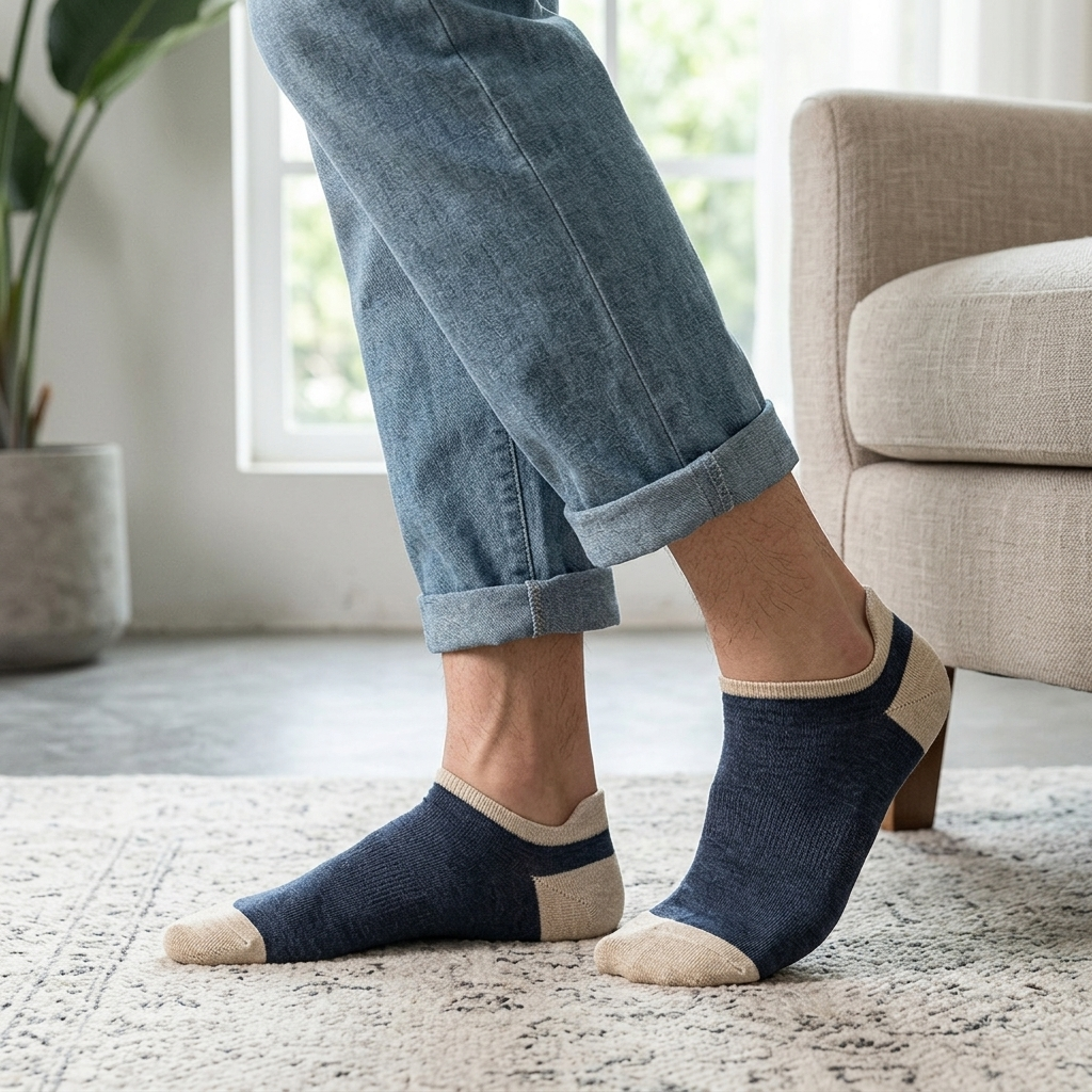 Indigo Cream Heel Tab lifestyle 1