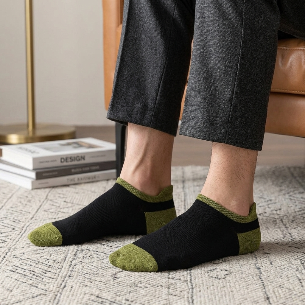 Noir Moss Heel Tab lifestyle 1