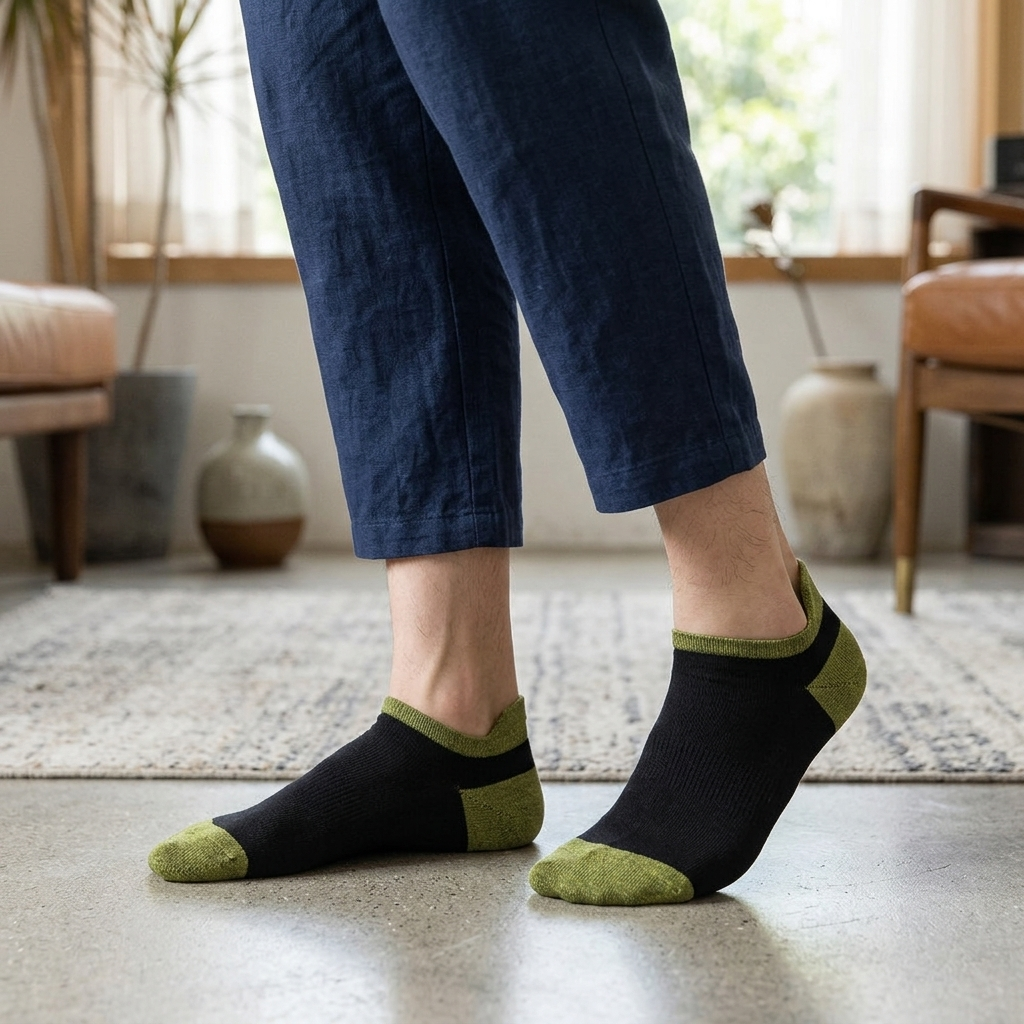 Noir Moss Heel Tab lifestyle 2