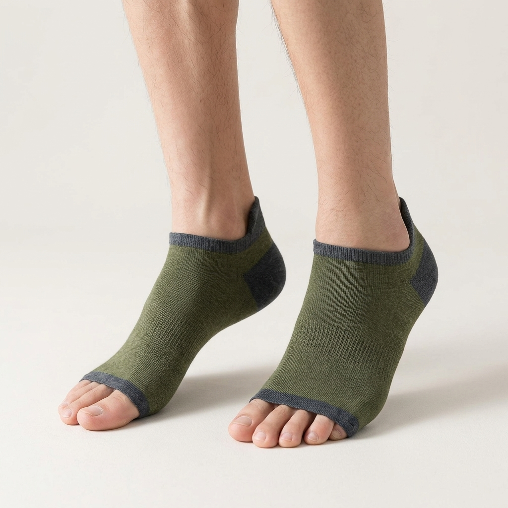 Olive Slate Heel Tab wearing legs