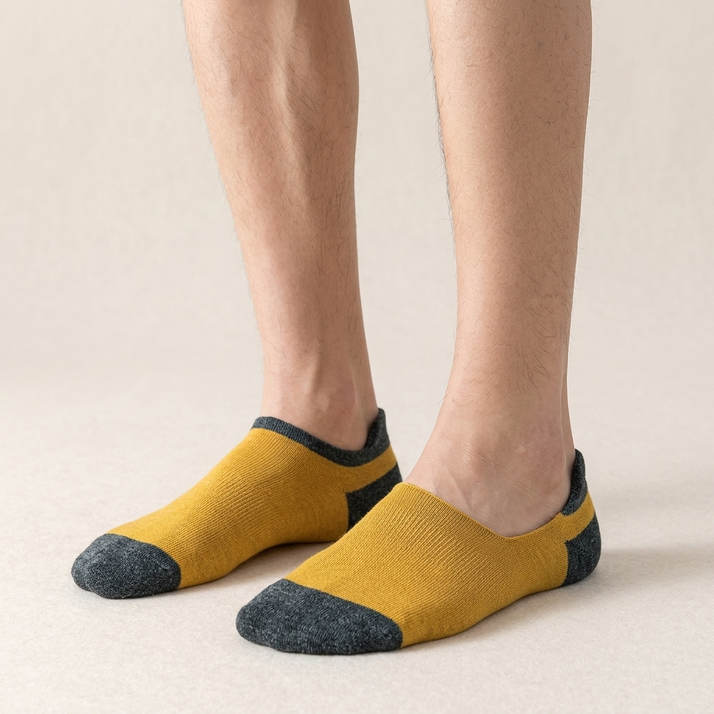 Saffron Slate Heel Tab wearing legs